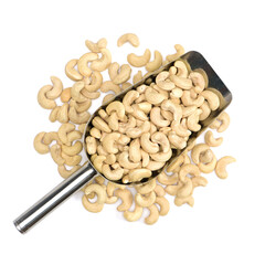 Cashew on white background 