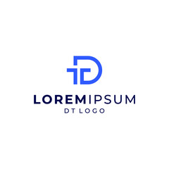 letter DT logo vector modern simple combinations monogram concepts