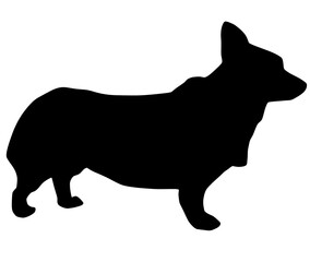 可愛いコーギーのシルエット