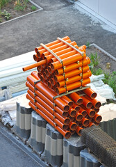 Stacked PVC pipe