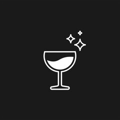 Wineglass flat vector icon. Drink flat vector icon
