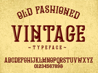 Vintage Retro Grunge Font Alphabet Typeface