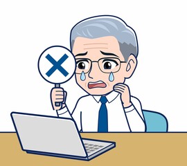 年配のサラリーマンの男性