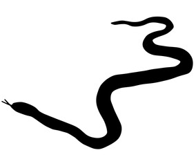 可愛いヘビのシルエット