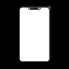 3d illustration, blank smartphone home screen display suitable for advertisement, product, business mockup with transparent background