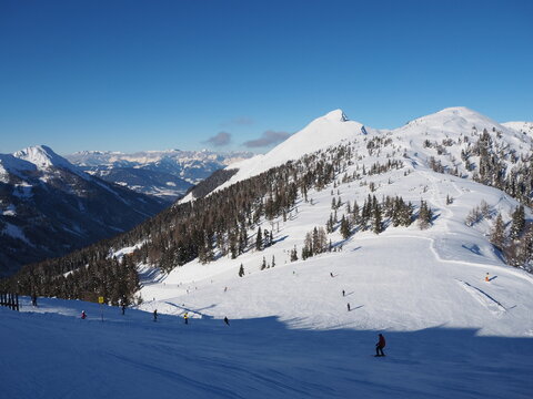 Ski slope in Zauchensee, Ski Amade  area,  Austria