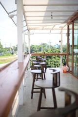 cafe balcony wooden style furniture