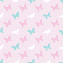 cute butterfly seamless repeat pattern design.