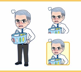 家事をするお父さん