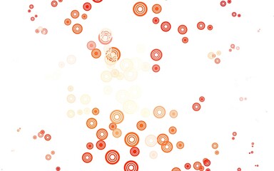 Light Red vector background with bubbles.