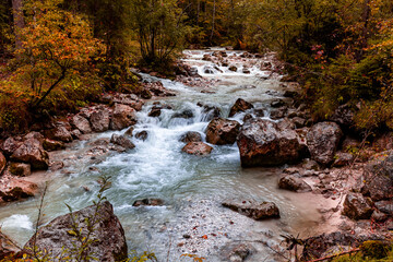 Autumn in the Magic Forest near Ramsau in Berchtesgadener Land, Bavaria, Germany.