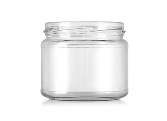 Glass jar isolated on white