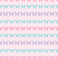 Colorful seamless butterfly repeat pattern background