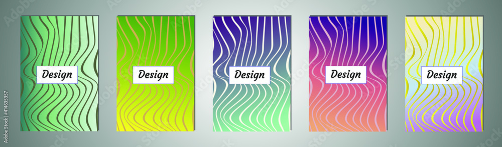 Poster abstract vector pattern gradient background templates. modern geometric design with minimal geometri