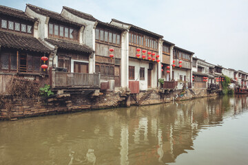 Fototapeta na wymiar Water town houses, China