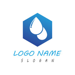 Water drop Logo Template vector illustration design