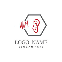 Hearing Logo Template vector icon design