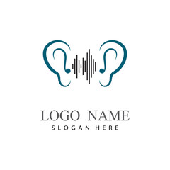 Hearing Logo Template vector icon design
