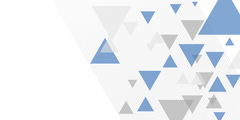 Abstract geometric blue white vector background. Abstract white geometric triangle 3D background. Vector Illustration. Modern background for business or technology presentation. 