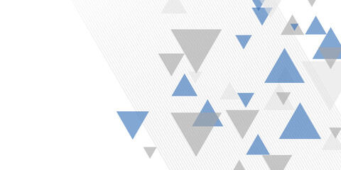 Abstract geometric blue white vector background. Abstract white geometric triangle 3D background. Vector Illustration. Modern background for business or technology presentation. 
