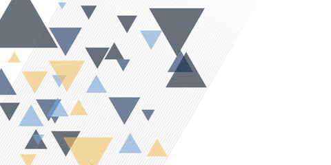Obraz premium Abstract luxury background design of triangle vector illustration. Modern abstract blue grey white business presentation background with copy space