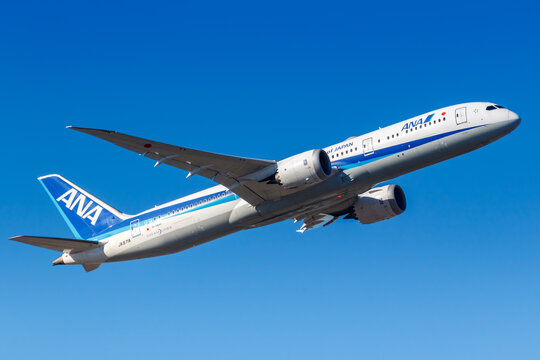ANA All Nippon Airlines Boeing 787-9 Dreamliner airplane Frankfurt Airport in Germany