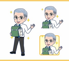 出張をする年配のサラリーマン