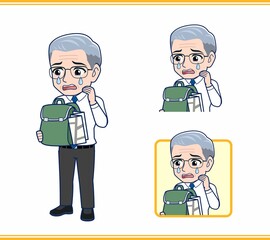 出張をする年配のサラリーマン