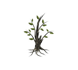 ancient tree hand drawing vector illustration