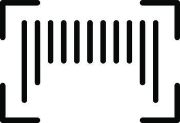 bar code scan Concept Vector line Icon Design, postal service symbol on white background, physically transporting postcards and parcels Sign, Courier and Shipping Services Stock illustration