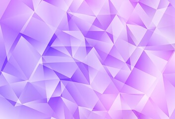 Obraz premium Light Purple vector template with crystals, triangles.