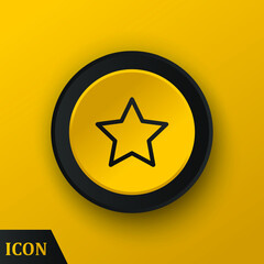 star line icon on colored button