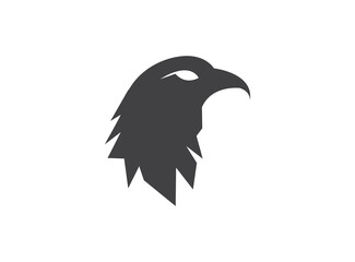 Eagle head silhouette vector design