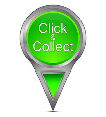 Map pointer with Click and Collect - illustration
