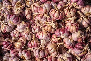 Garlic cloves background