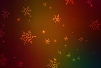 Dark Green, Red vector texture in birthday style.