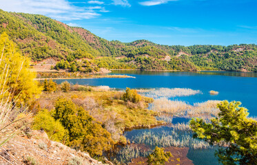 Fototapeta premium Koycegiz Lake view in Turkey