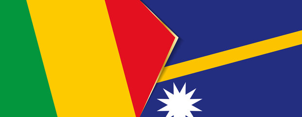 Mali and Nauru flags, two vector flags.