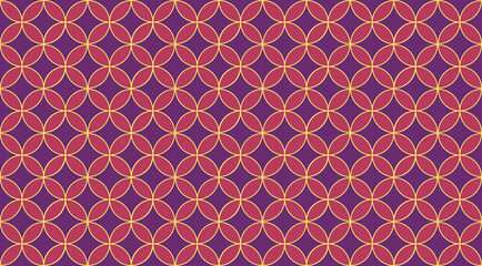 Seed of Life Seamless Vector Pattern. Sacred Geometry