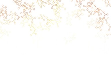 Light Orange vector backdrop with artificial intelligence data.