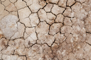Background cracked, dry white clay, natural material, atmospheric impact, outdoors,