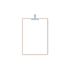 Clipboard icon. Vector illustration, flat design
