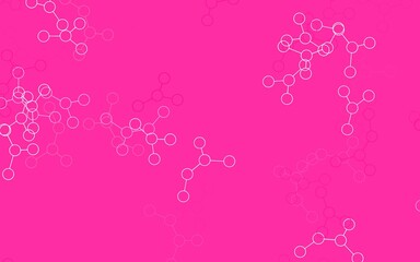 Light Pink vector pattern with artificial intelligence network.