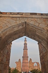 Qutub Minar, UNESCO World Heritage site in New Delhi,india