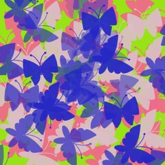 seamless pattern with butterflies