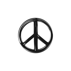 Sketchy peace label. Pacifist, happy, peace symbol