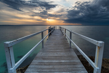 Fototapeta premium wooden pier in the sea