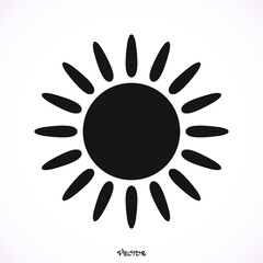 Sun icon  flat design