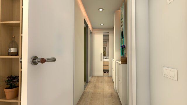PASILLO DE APARTAMENTO CON ZAPATEROS 
