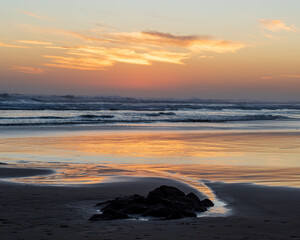 Fototapeta na wymiar Sunset over Birubi Beach Australia